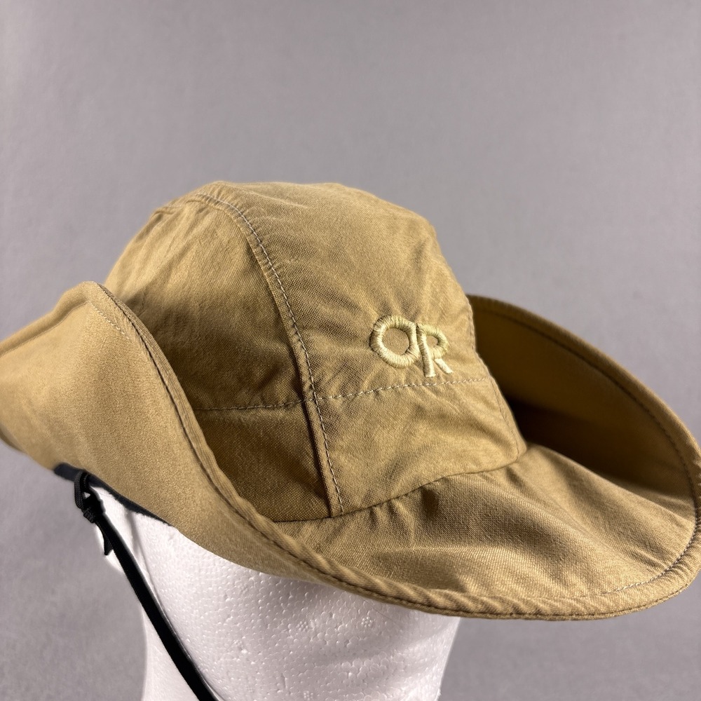 Outdoor Research Vintage Desert Tan Drawstring Boonie Hat Adjustable Made in USA